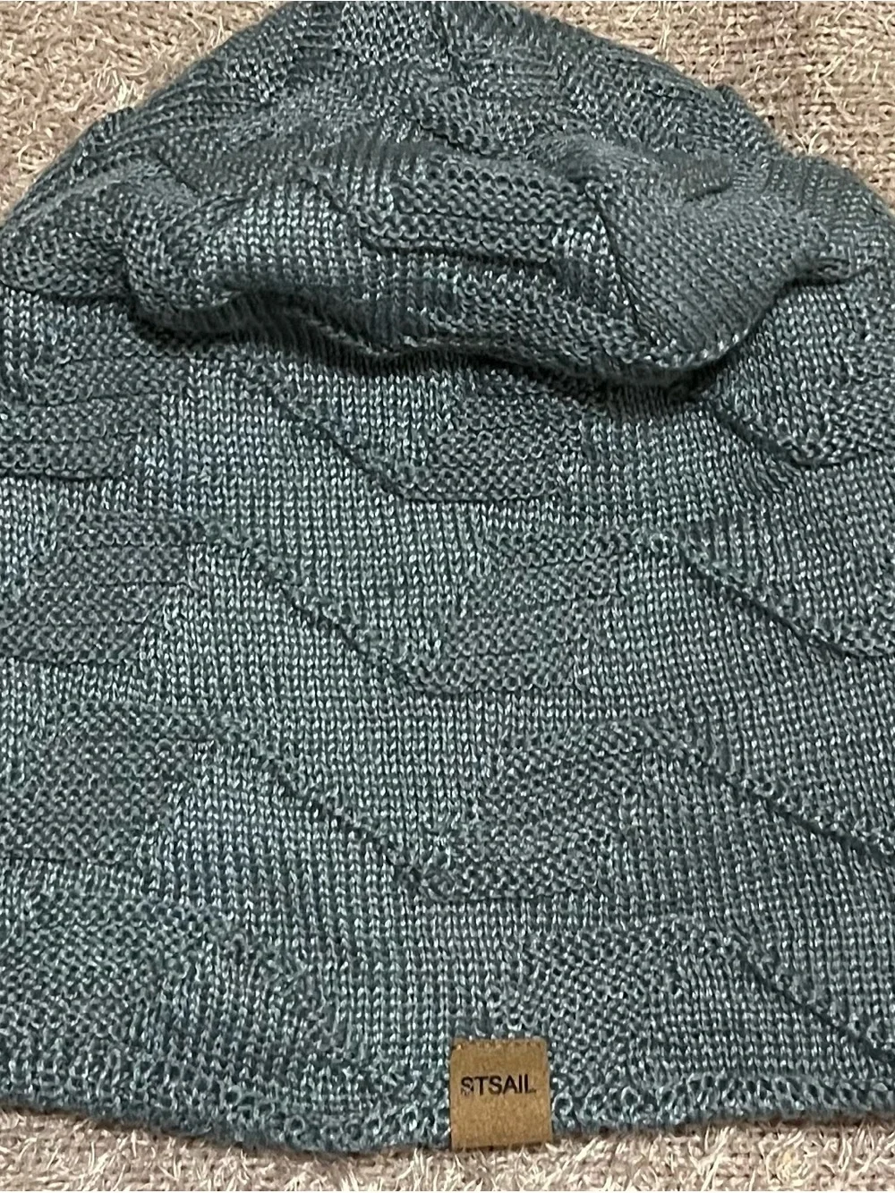 STSAIL Charcoal Slouchy Knit Beanie Cap